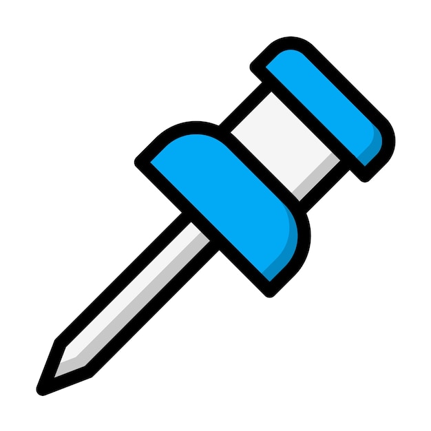Ilustración del diseño del icono del vector de pin