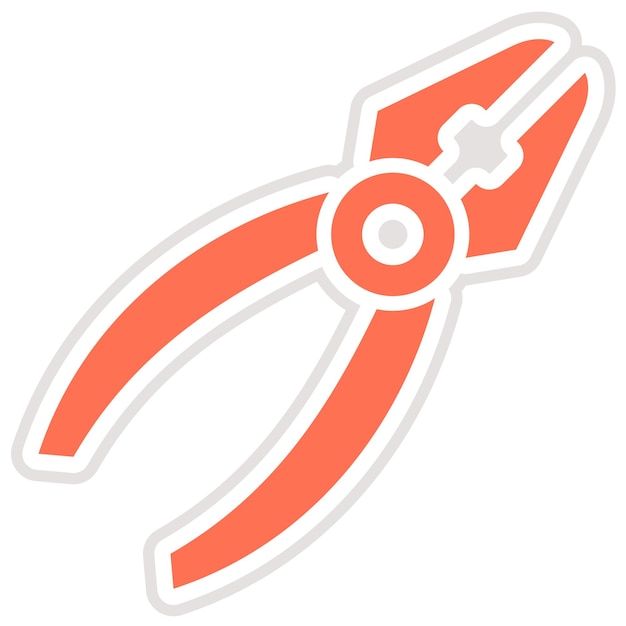 Ilustración del diseño del icono del vector de pinza