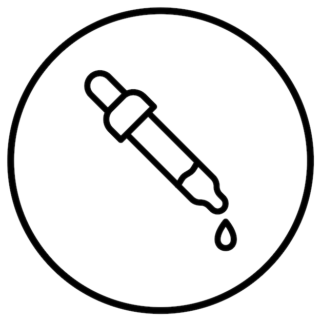 Ilustración del diseño del icono del vector de pipeta