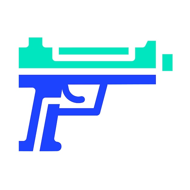 Ilustración del diseño del icono del vector de la pistola