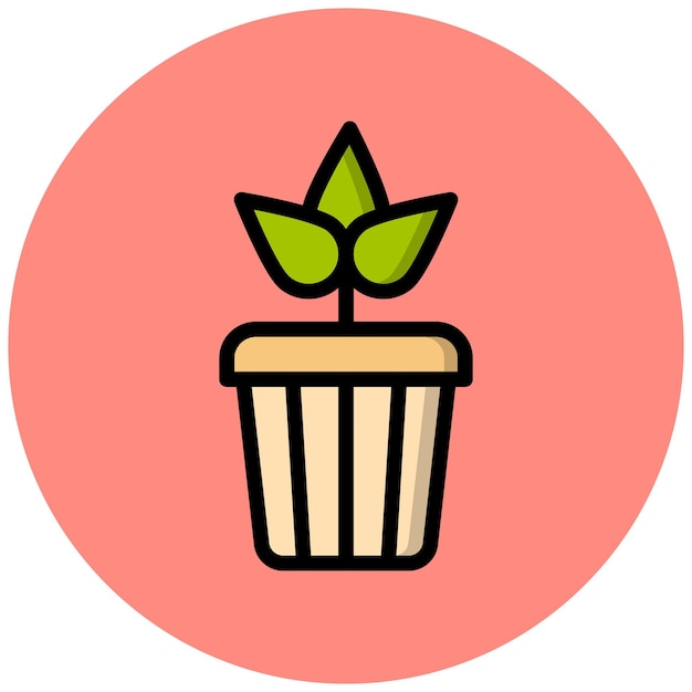 Ilustración del diseño del icono del vector de la planta