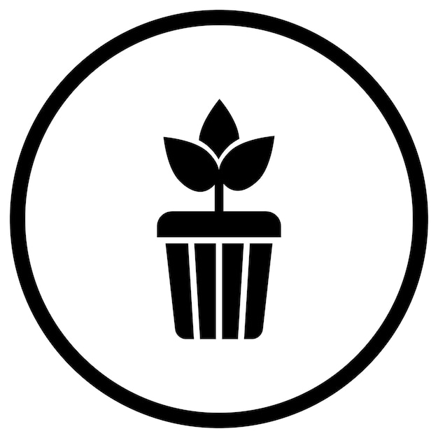 Ilustración del diseño del icono del vector de la planta