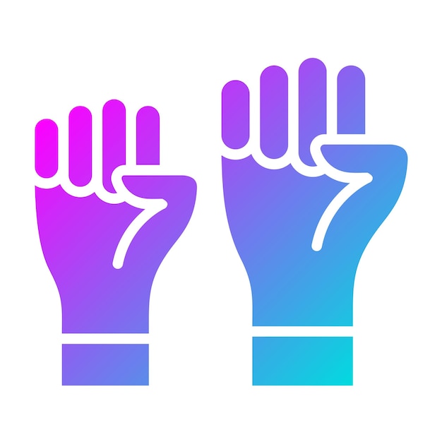 Ilustración del diseño del icono del vector de protesta