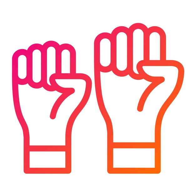 Ilustración del diseño del icono del vector de protesta