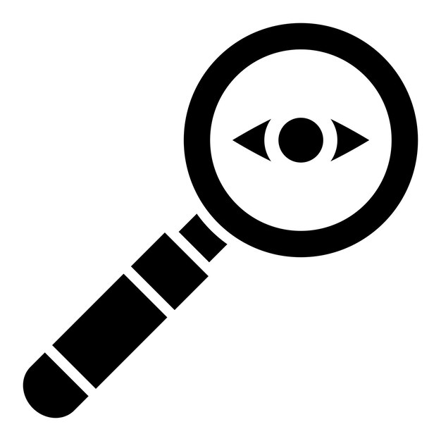 Ilustración del diseño del icono del vector de prueba del ojo