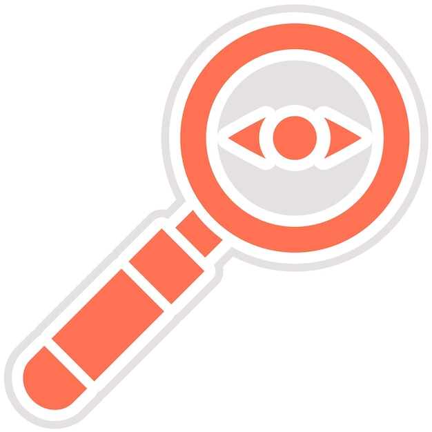 Ilustración del diseño del icono del vector de prueba del ojo