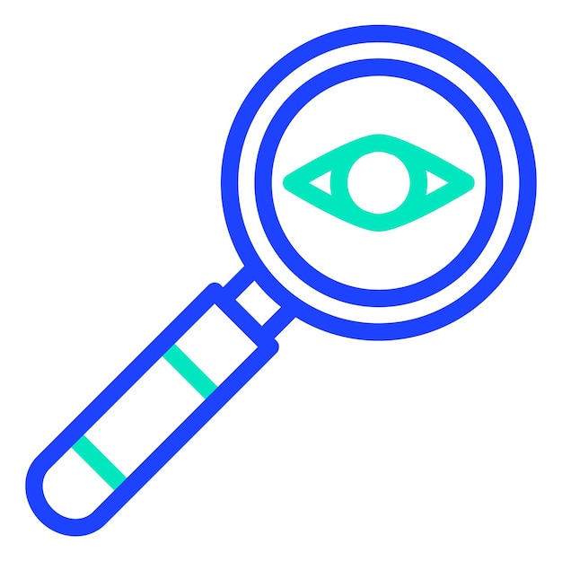 Ilustración del diseño del icono del vector de prueba del ojo