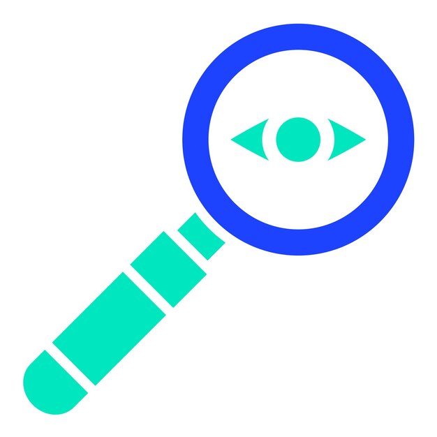 Ilustración del diseño del icono del vector de prueba del ojo