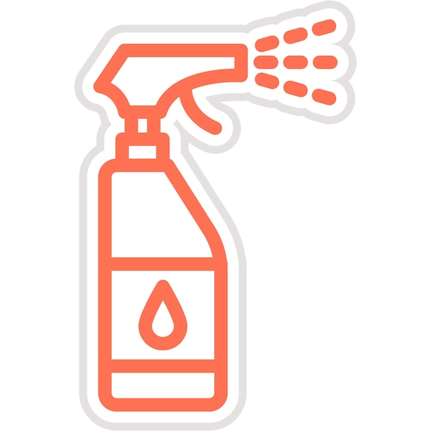 Ilustración del diseño del icono del vector de pulverización