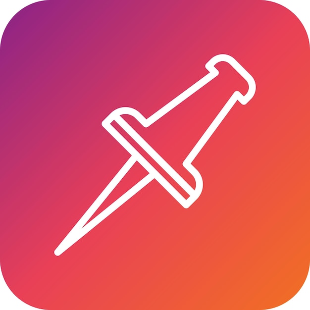 Ilustración del diseño del icono del vector Pushpin