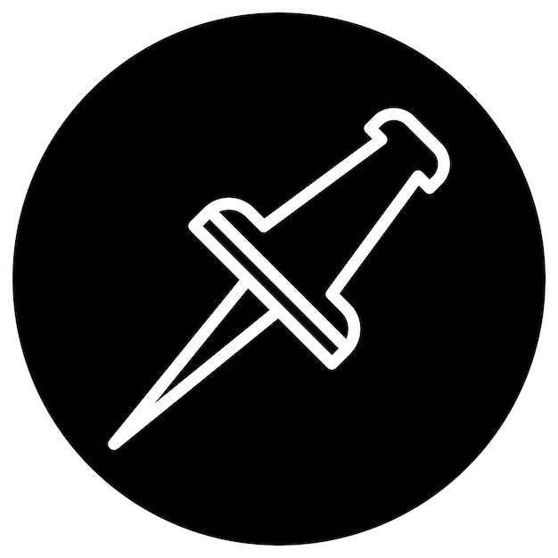 Ilustración del diseño del icono del vector Pushpin