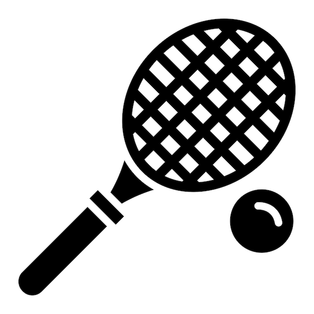 Ilustración del diseño del icono del vector de la raqueta