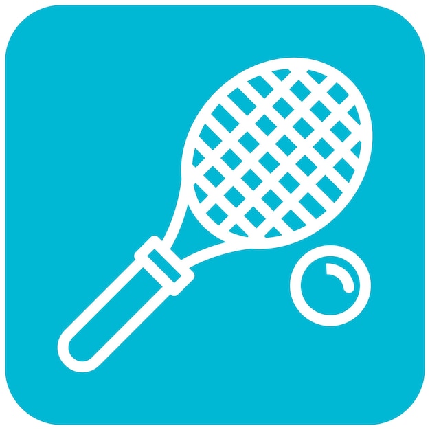 Ilustración del diseño del icono del vector de la raqueta
