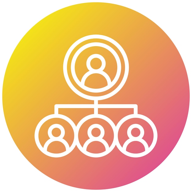 Ilustración del diseño del icono del vector de la relación del empleado