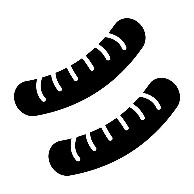 Ilustración del diseño del icono del vector de salchichas
