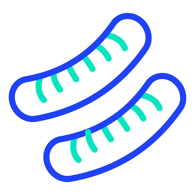 Ilustración del diseño del icono del vector de salchichas
