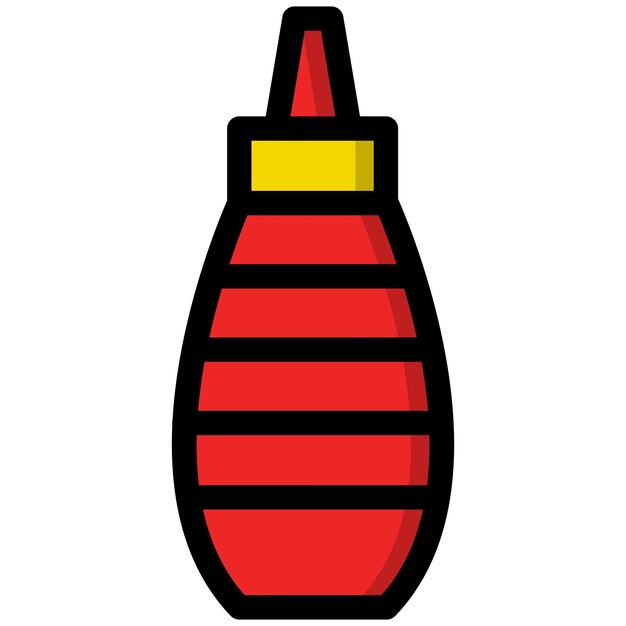 Ilustración del diseño del icono del vector de salsa