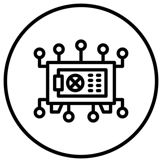 Ilustración del diseño del icono del vector seguro