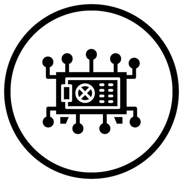 Ilustración del diseño del icono del vector seguro