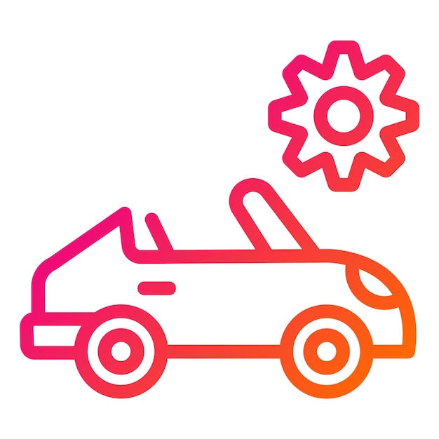 Ilustración del diseño del icono del vector de servicio del automóvil