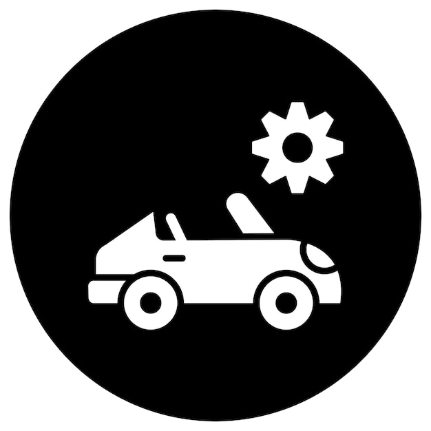 Ilustración del diseño del icono del vector de servicio del automóvil