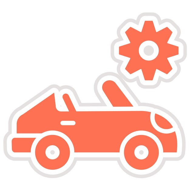 Ilustración del diseño del icono del vector de servicio del automóvil