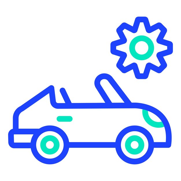 Ilustración del diseño del icono del vector de servicio del automóvil