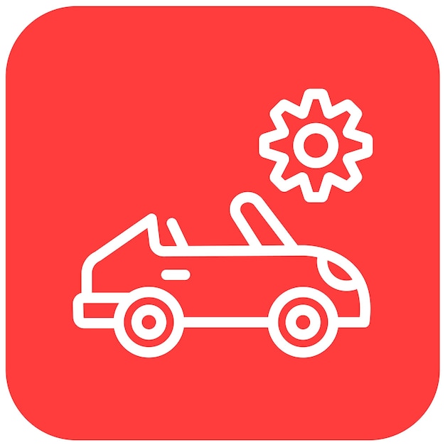 Ilustración del diseño del icono del vector de servicio del automóvil