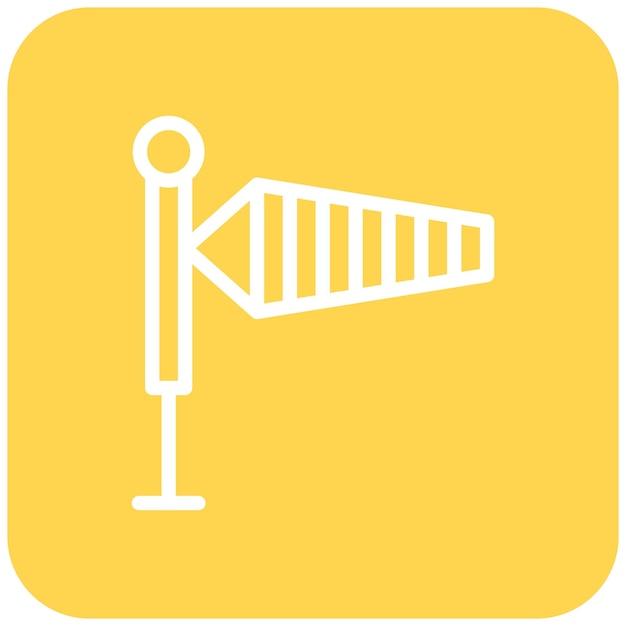Ilustración del diseño del icono del vector del signo del viento