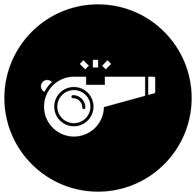 Ilustración del diseño del icono del vector de silbido