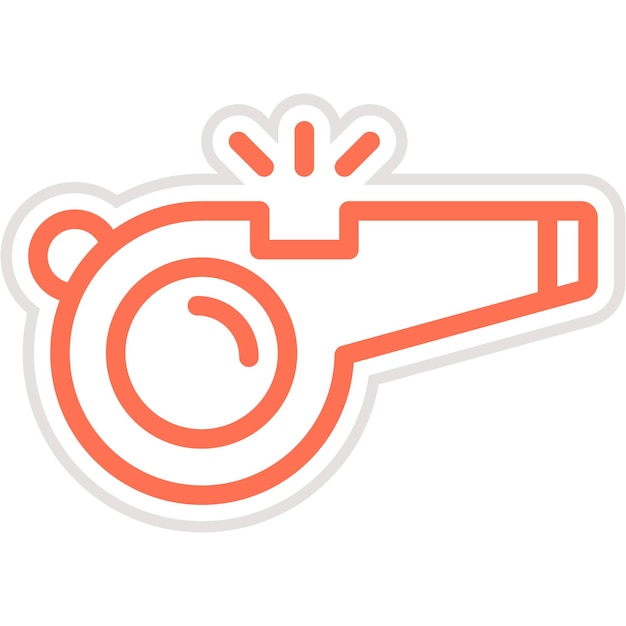 Ilustración del diseño del icono del vector de silbido