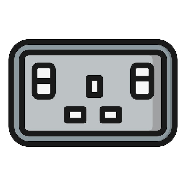 Ilustración del diseño del icono del vector de socket