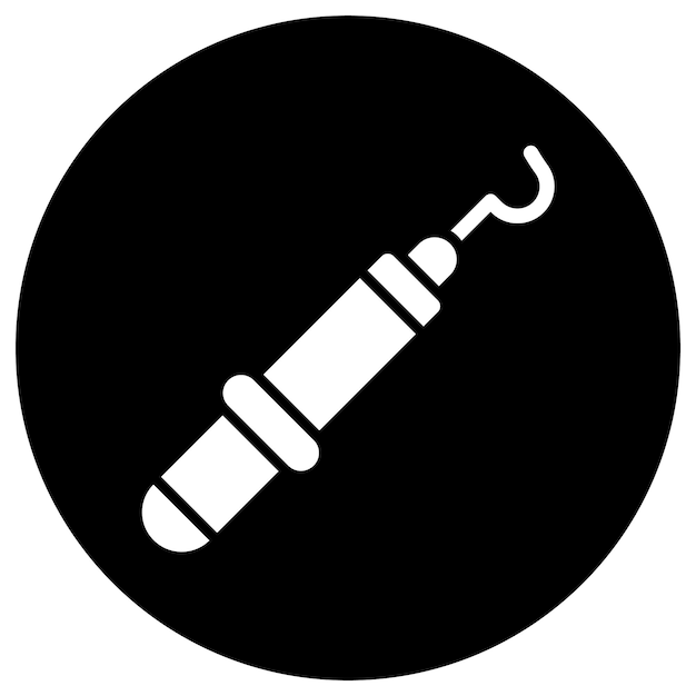 Ilustración del diseño del icono del vector de la sonda dental