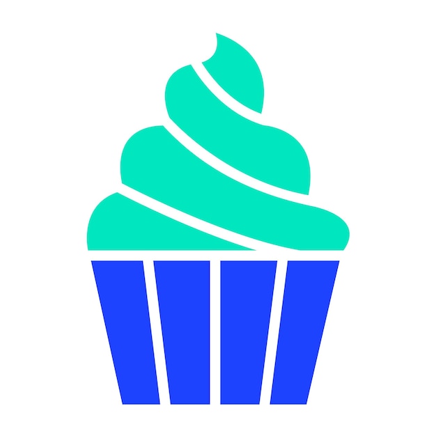 Ilustración del diseño del icono del vector de la tarta de taza