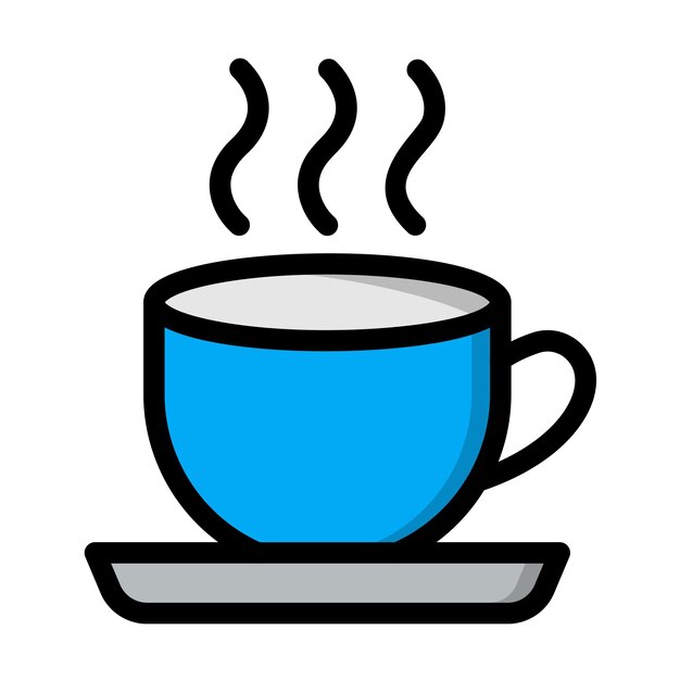 Ilustración del diseño del icono del vector de la taza de té