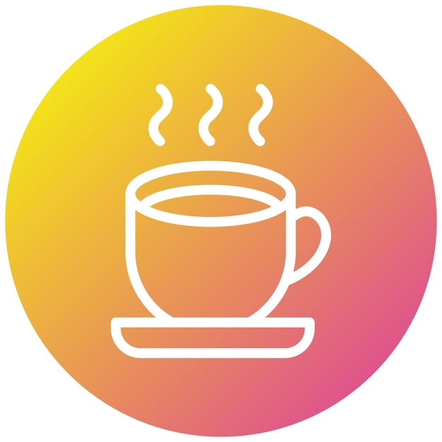 Ilustración del diseño del icono del vector de la taza de té