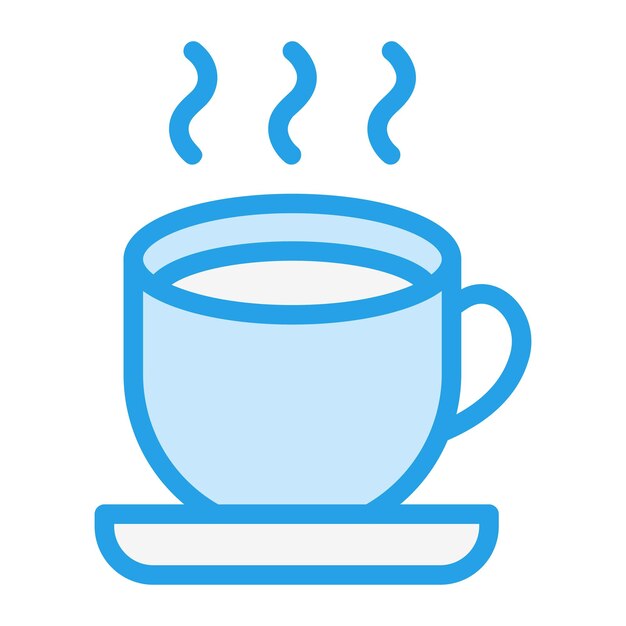 Ilustración del diseño del icono del vector de la taza de té