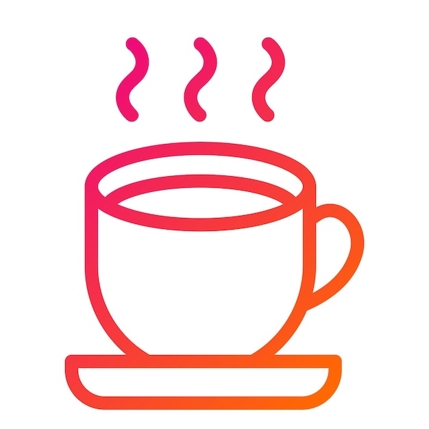 Ilustración del diseño del icono del vector de la taza de té