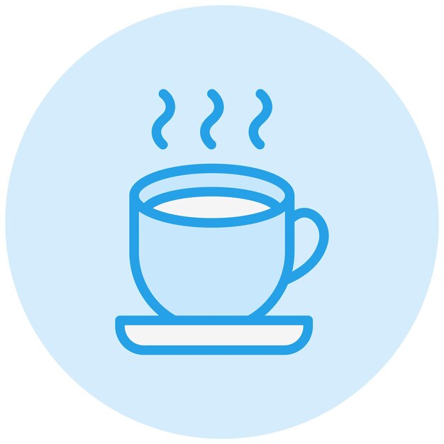 Ilustración del diseño del icono del vector de la taza de té