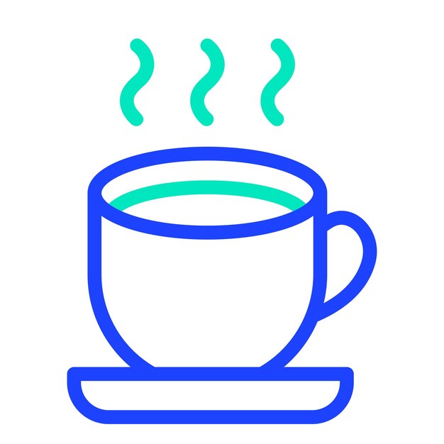 Ilustración del diseño del icono del vector de la taza de té