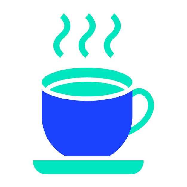 Ilustración del diseño del icono del vector de la taza de té