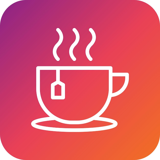 Ilustración del diseño del icono del vector de té
