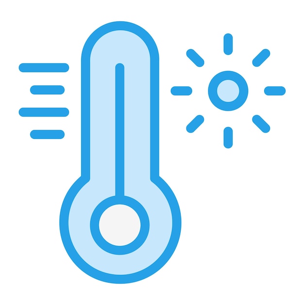 Ilustración del diseño del icono del vector de temperatura