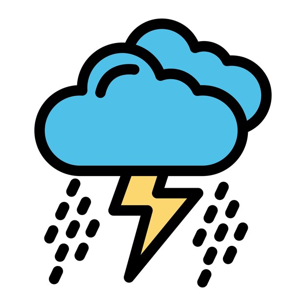 Ilustración del diseño del icono del vector de tormenta