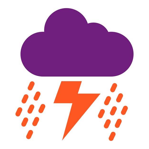 Vector ilustración del diseño del icono del vector de tormenta