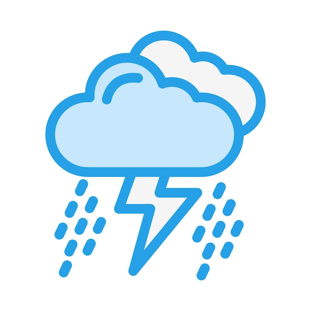 Vector ilustración del diseño del icono del vector de tormenta