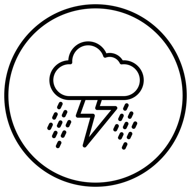 Ilustración del diseño del icono del vector de tormenta