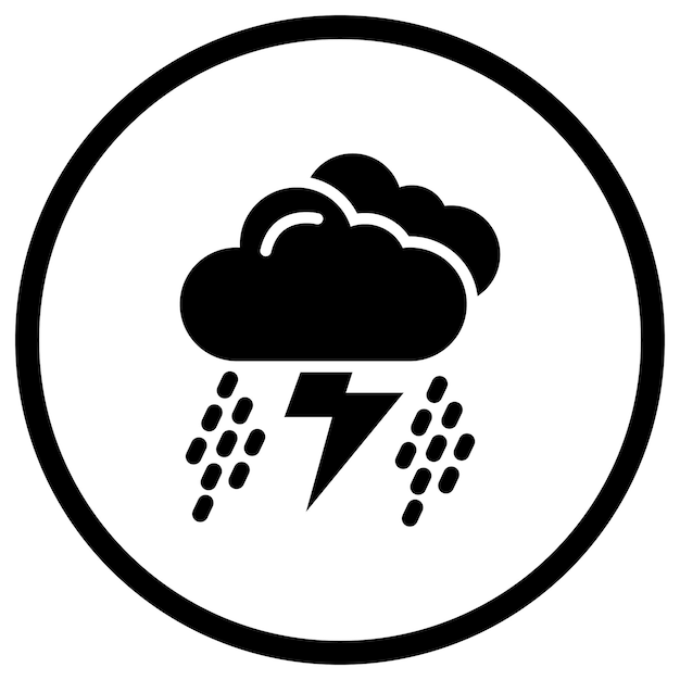 Ilustración del diseño del icono del vector de tormenta