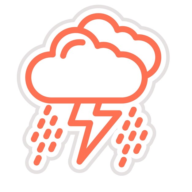 Ilustración del diseño del icono del vector de tormenta