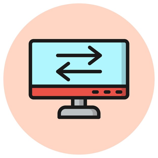 Ilustración del diseño del icono del vector de transferencia de datos